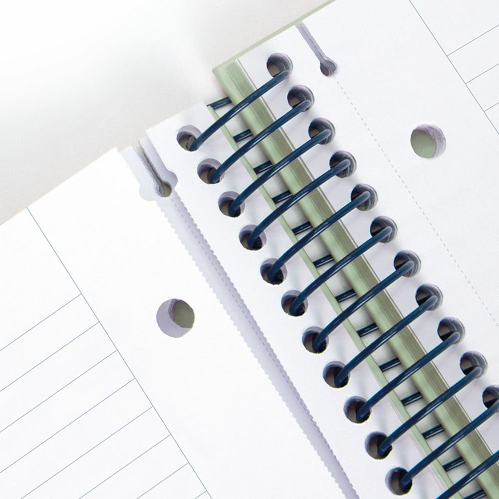 Milan Cuaderno Espiral Formato A4 Pautado 7mm - 80 Hojas De 95 Gr/M2 - Microperforado, 4 Taladros - Color Beige