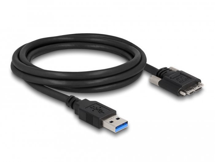 Delock Usb 5 Gbps Cable Typ-A Stecker Zu Typ Micro-B Stecker Mit Schrauben 2 M