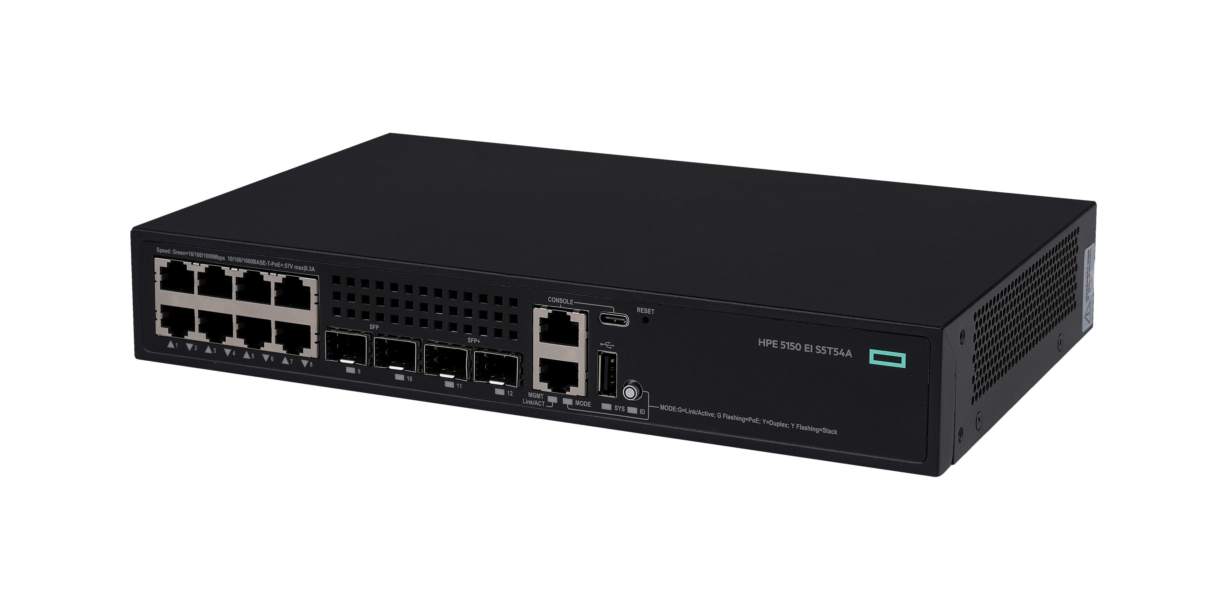 Hpe Networking Comware 5150ei 8p 10m/100m/1g Poe+ 2p Sfp 1g 2p Sfp+ 1g/10g Switch - Switch - L3 - Managed - 8 X 10/100/1000base-T (Poe+)