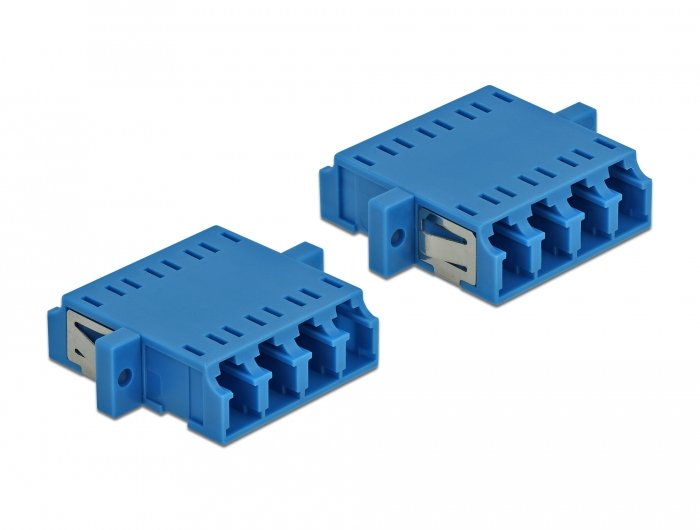 Lwl Kupplung Lc Quad Buchse Zu Lc Quad Buchse Singlemode 2 Stück Blau