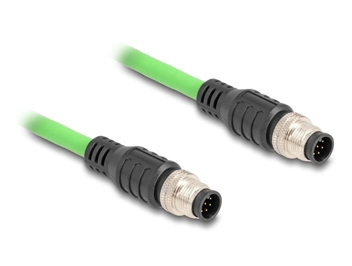 Delock 80412 Cable M12 Codificado A 8 Pin Macho A Macho Pur (Tpu) 2 M
