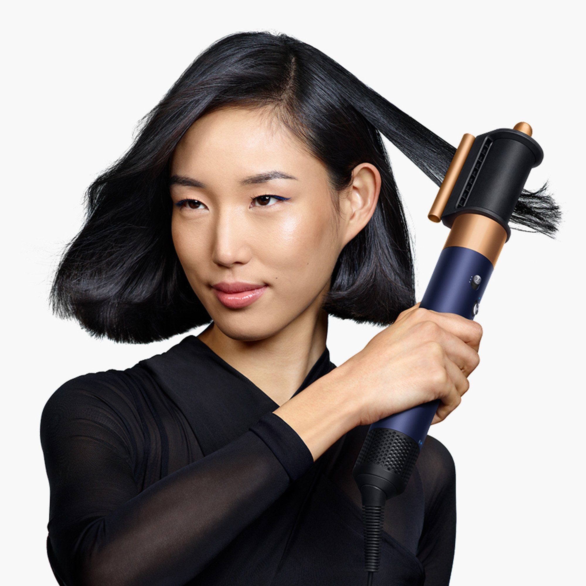 Moldeador Multifunción Y Secador Dyson Airwrap I.D. Liso+Ondulado Azul De Prusia Cobre