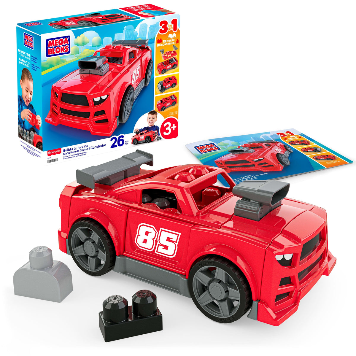 Coche De Carreras Bloques De Construccion Mega Bloks