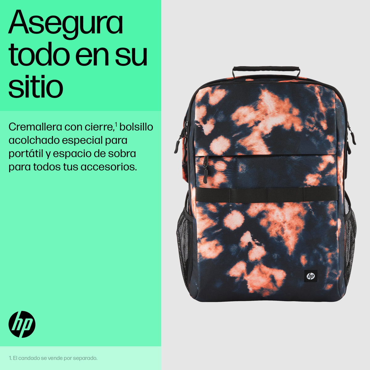 EAN 0197192501269 - HP Campus XL Tie Dye Backpack 40,9 cm (16.1") Negro imagen 5