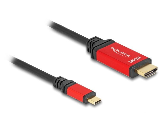 Delock 80095 Cable Usb Type-C A Hdmi (Modo Dp Alt) 8k 60 Hz Con Función Hdr 1 M Rojo