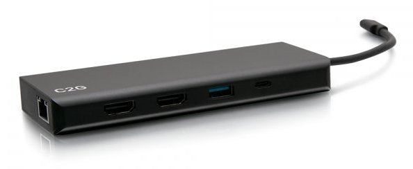 C2g Docking Station Con Doble Pantalla Usb-C® 9 En 1, Hdmi®, Ethernet, Usb, Audio De 3,5 Mm Y Alimentación De Hasta 60 W - 4k 30hz [Compatible Taa]