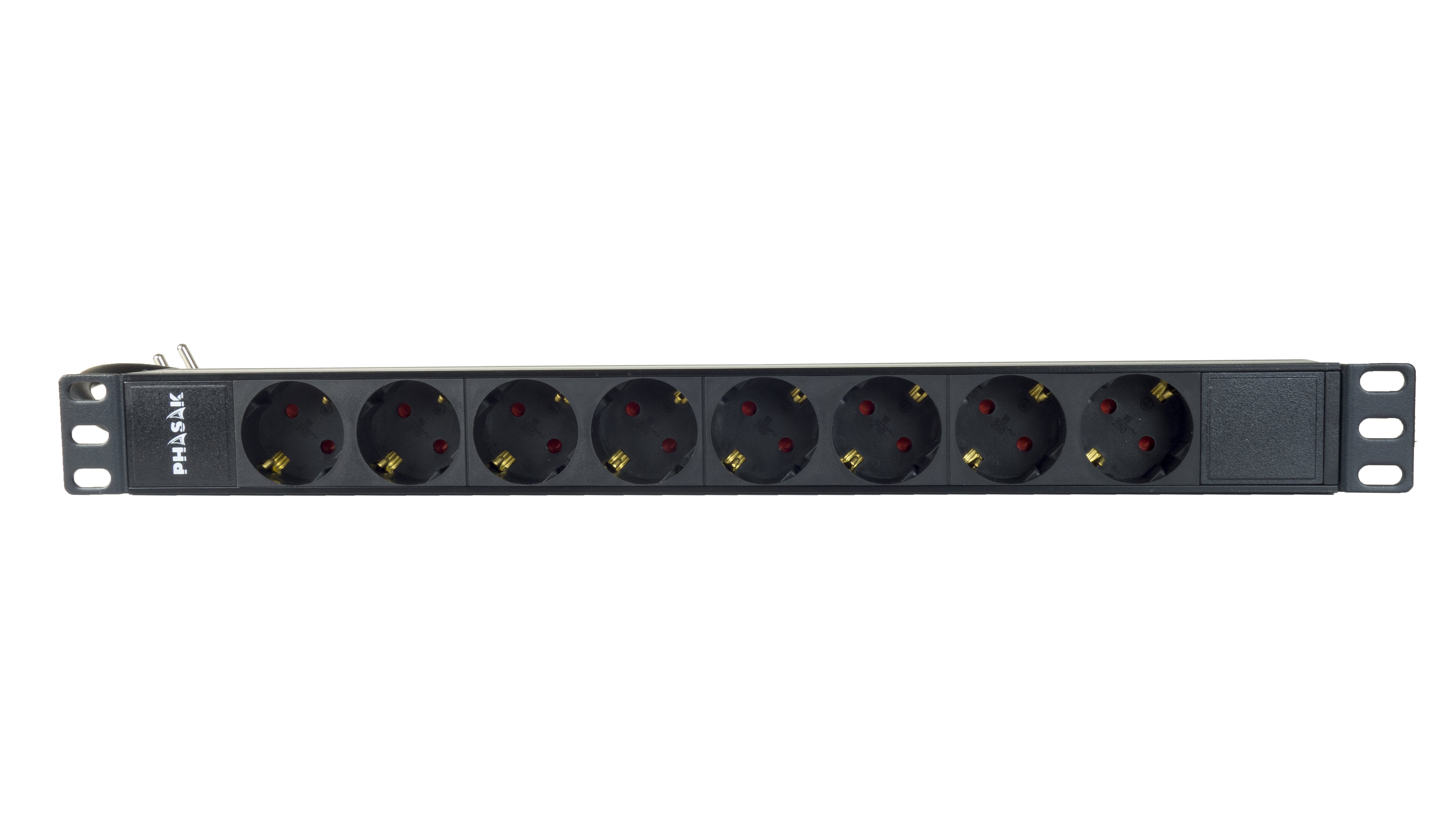 Regleta Phasak Bns 3518 8 Tomas De Corriente Negro