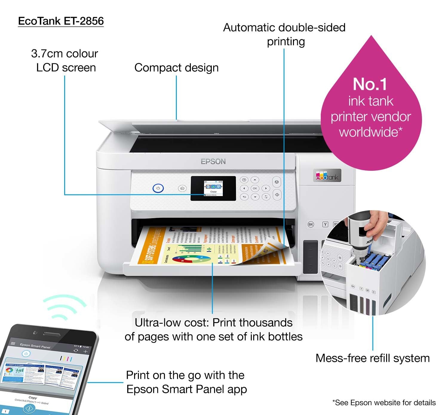 EAN 8715946686387 - Epson EcoTank ET-2856 Inyección de tinta 5760 x 1440 DPI 33 ppm Wifi imagen 22