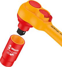 Wera 8007 B Vde Llave De Tubo 1 Pieza(S), Carraca Rojo/Amarillo, Llave De Tubo, 1 Pieza(S), Acero Inoxidable, Con Forma De L, De Plástico, Acero, Ce