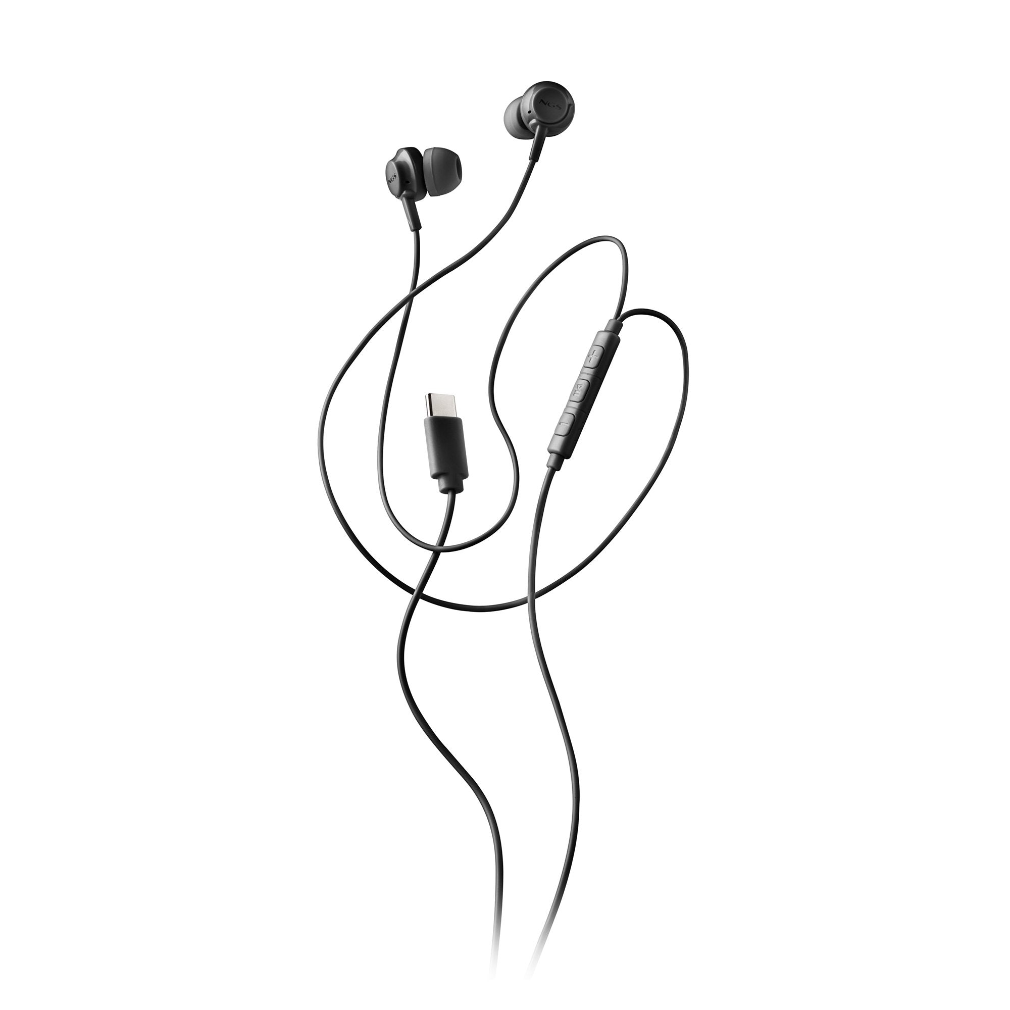 Auriculares Intrauditivos Ngs Cross Step Con Micrófono Usb Tipo-C Negros