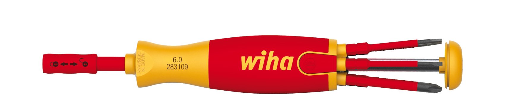 Wiha Wh-38610 Destornillador Con Cargador De Puntas Eléctrico Liftup
