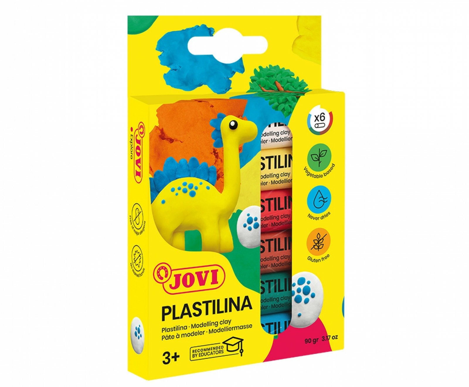 Estuche Plastilina Jovi 90/6/ 6 Unidades/ 15g/ Colores Surtidos