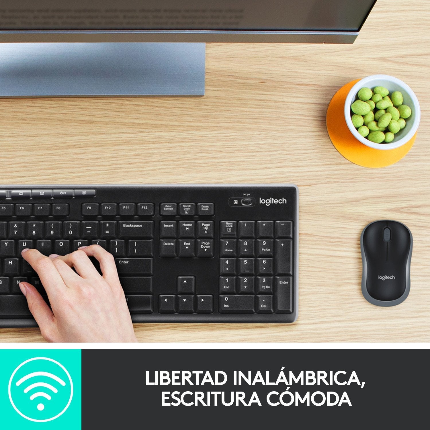 EAN 5099206039193 - Logitech 920-004513 teclado Ratón incluido Hogar USB QWERTY Español Negro imagen 8