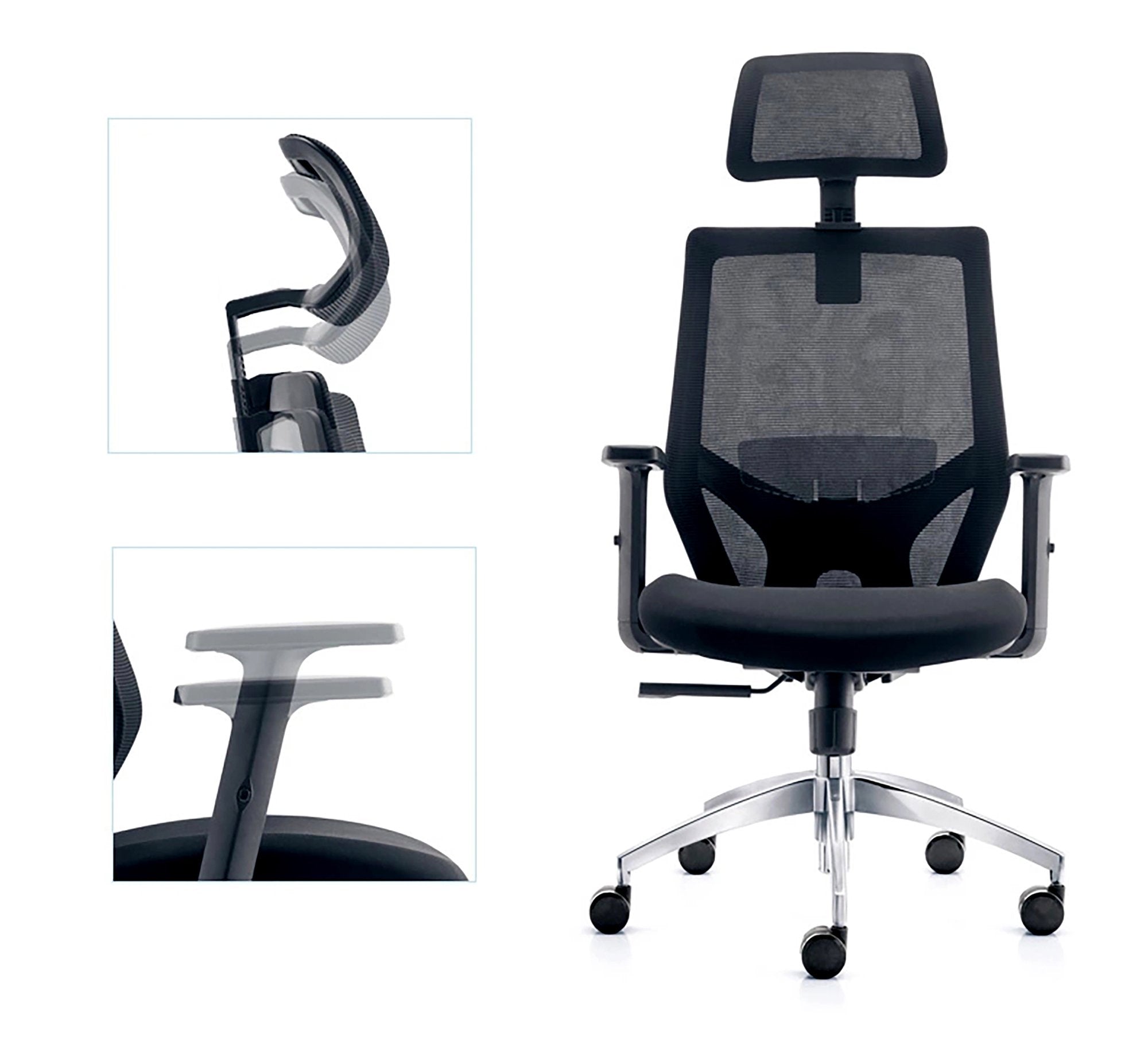 EAN 3760170880709 - Urban Factory ADJUSTABLE WORKING CHAIR Correa de seguridad Respaldo de malla imagen 4
