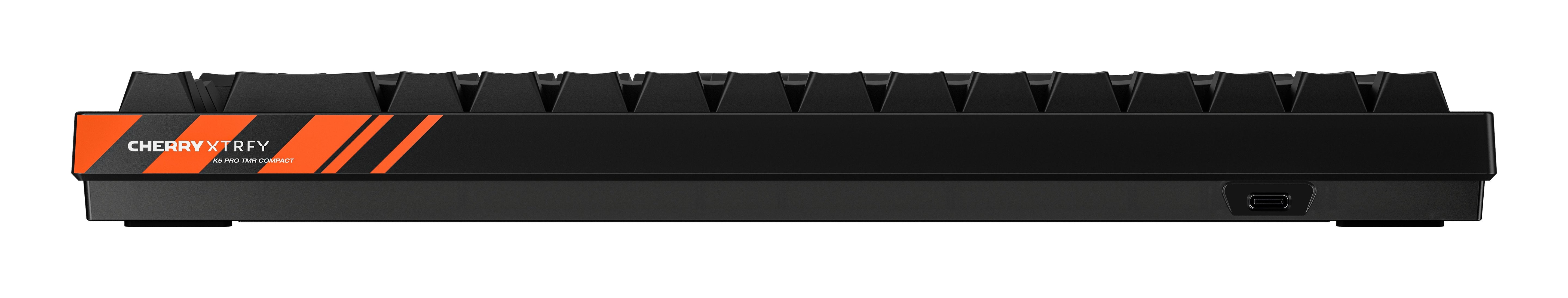 Cherry K5 Pro Tmr Compact, Con Cable, Usb, Mechanischer Switch, Azerty, Rgb-Led, Negro, Naranja