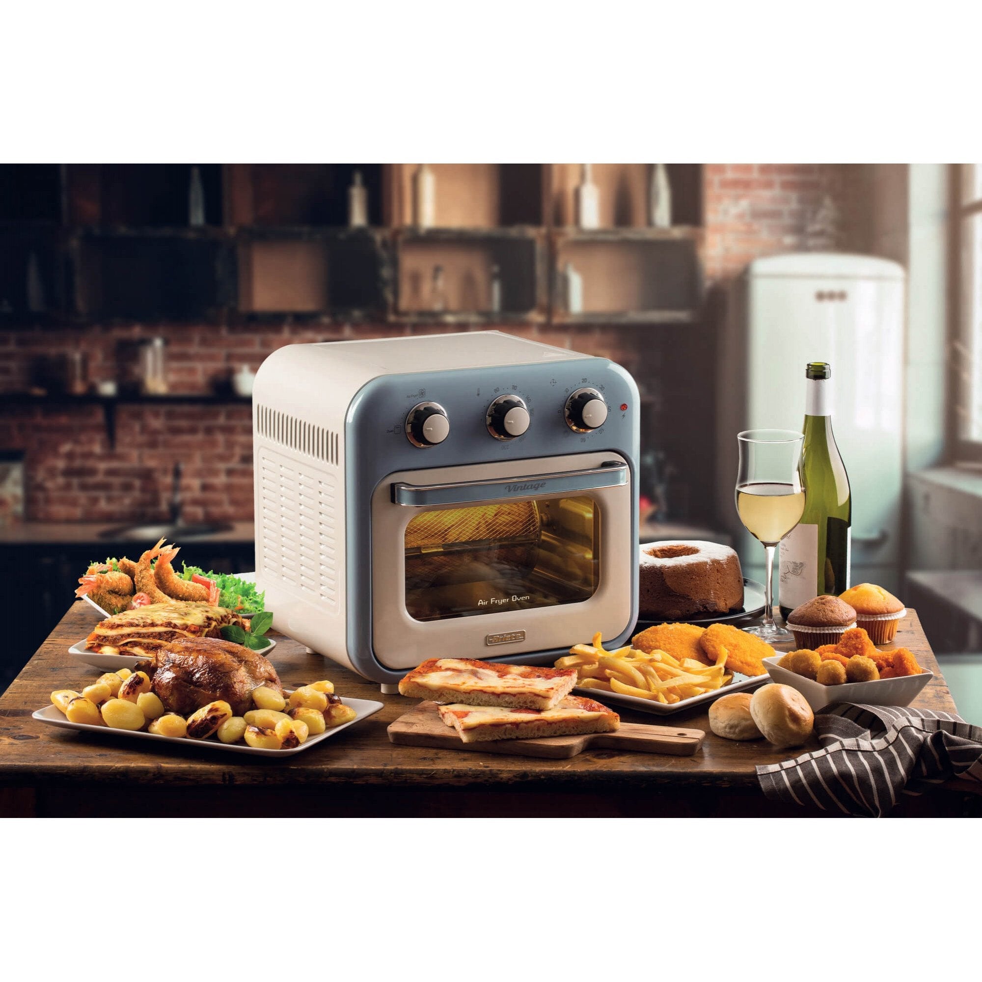 Freidora Ariete 4632/05 Sencillo 16 L Independiente 1400 W  De Aire Caliente Azul
