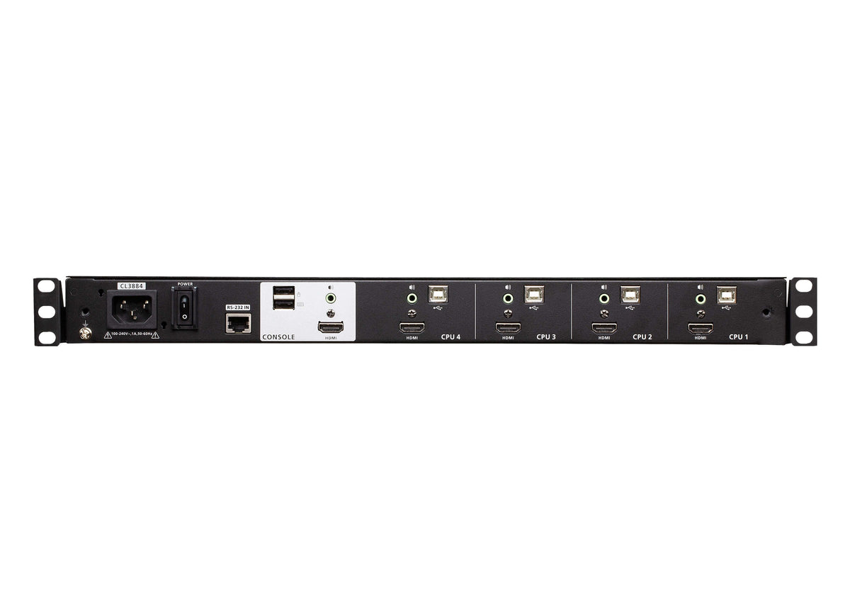 4-Port Usb Hdmi Multi-View Dual Rail Widescreen Lcd Kvm Cl3884nw-Ata-Eg