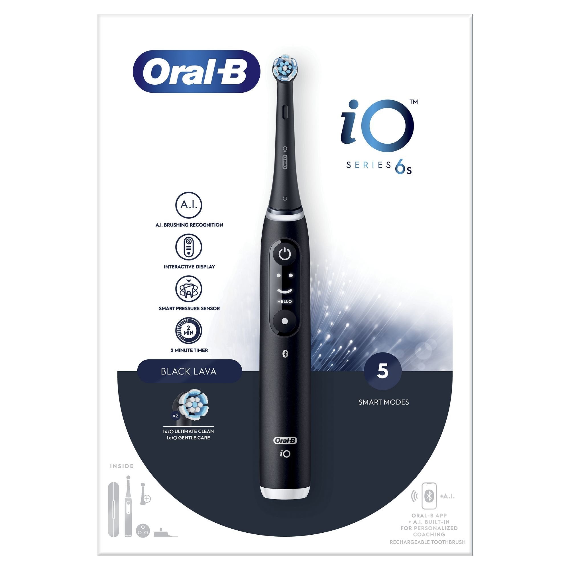 Cep. Dental Ele. Braun Oral B Io 6s Negro