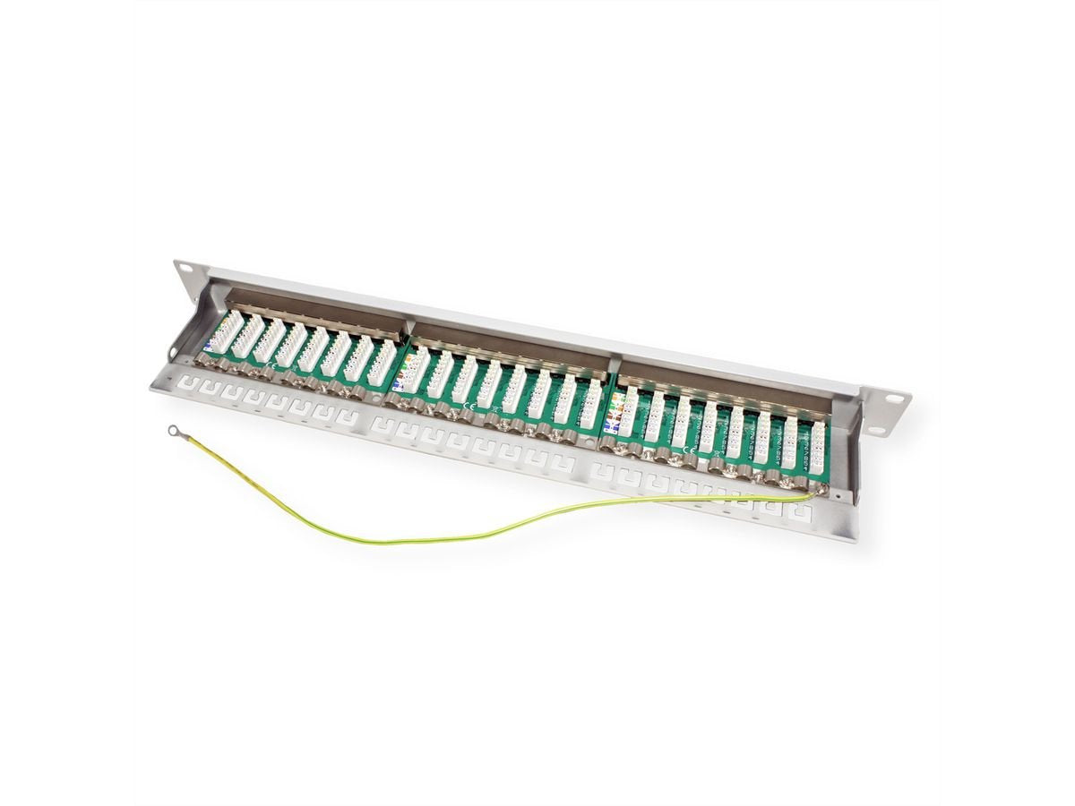 Kat.6a Class Ea 19 Patchpanel 24 P Apantallado Gris