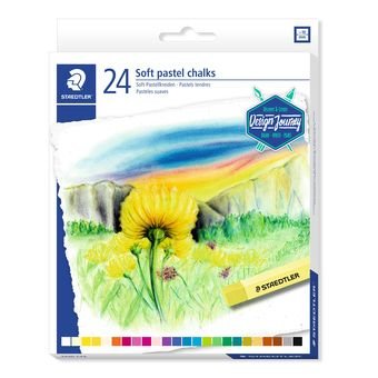 Staedtler 2430 Pack De 24 Tizas Pastel Suave - Excelentes Para Mezclar Colores