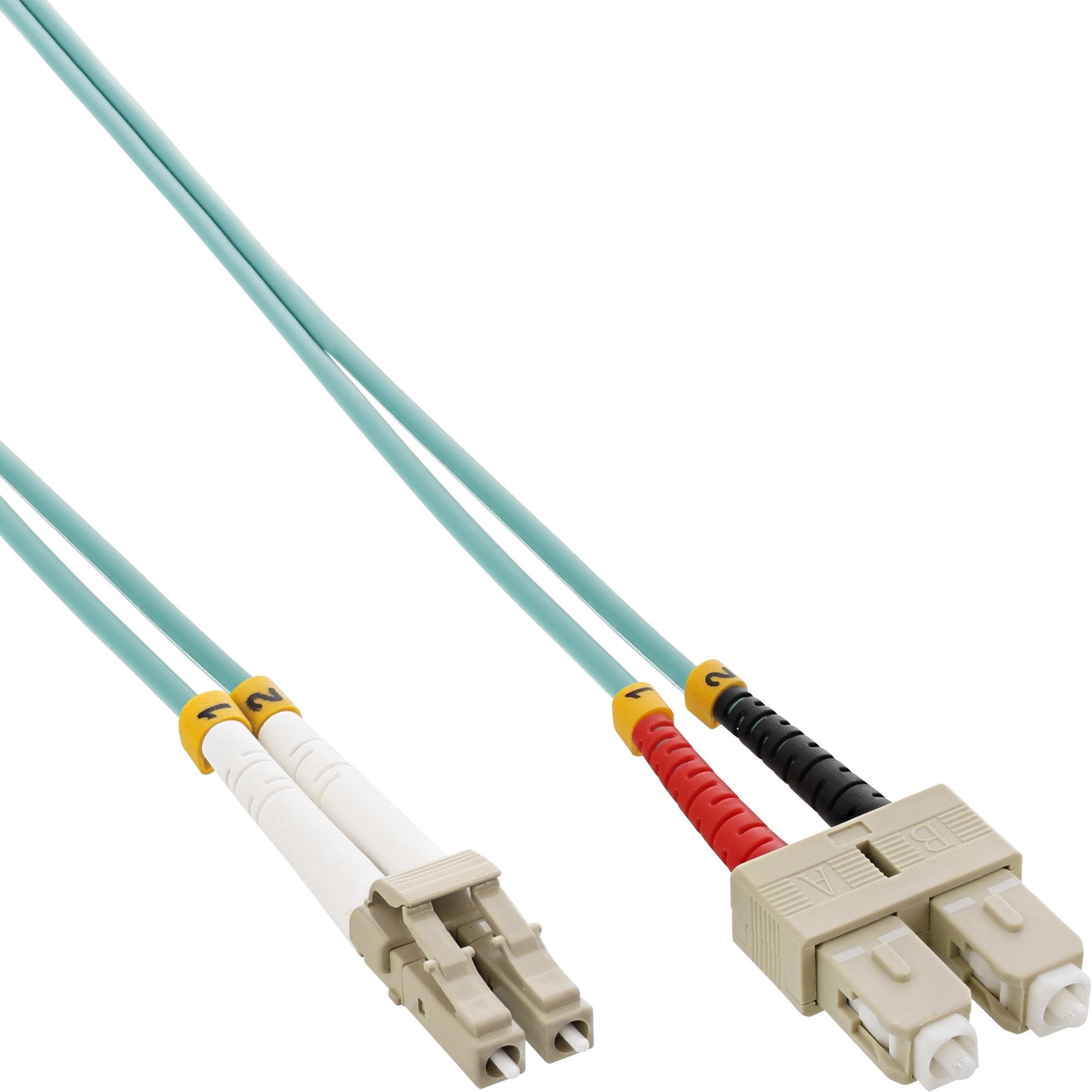 Cable Duplex De Fibra Óptica Inline Lc/Sc 50/125?M Om3 0.5m