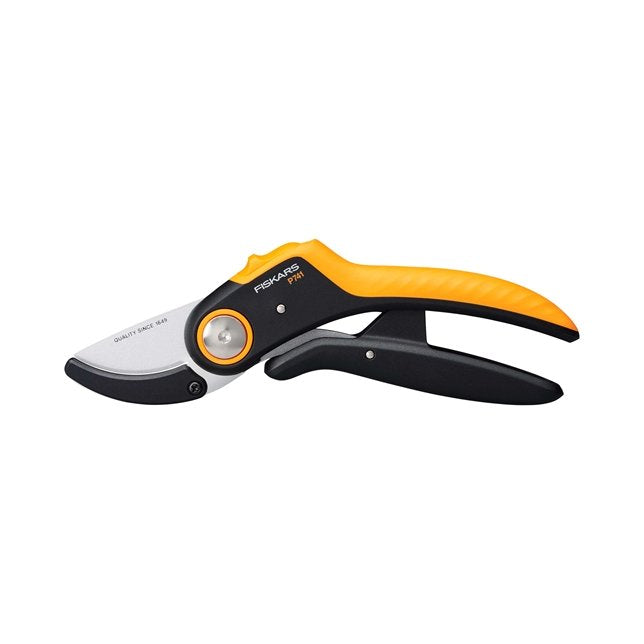 Fiskars Plus Powerlever Tijeras De Podar Anvil Negro, Naranja