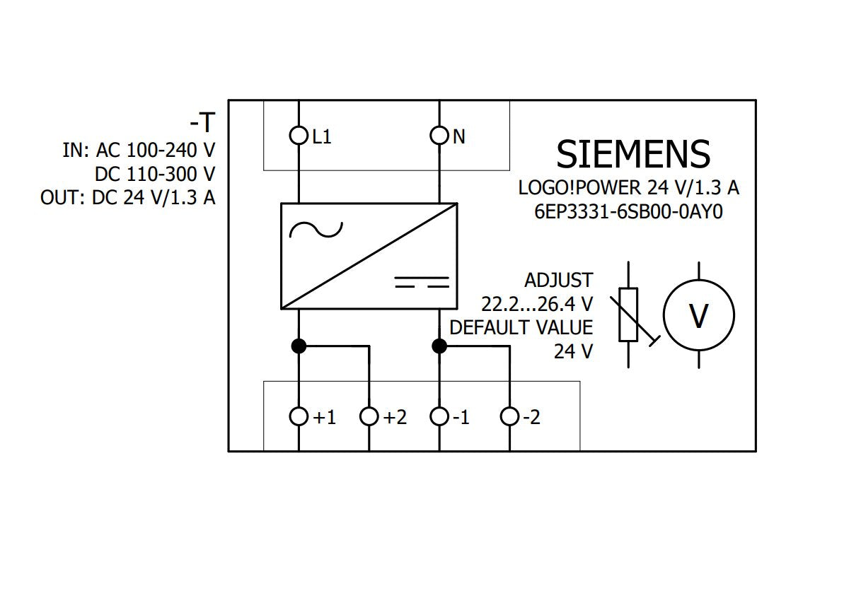 Siemens 6ep33316sb000ay0 Logo!Power 24v 1,3a Geregelte Stromversorgung