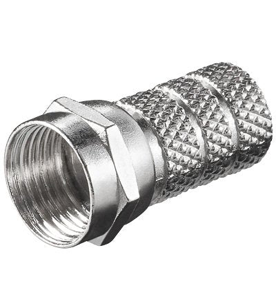 Twist-On F-Plug Connector 5.2 Mm - Zinc-Nickel