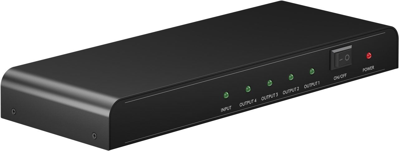Goobay Splitter Hdmi 1 A 4 (4k @ 30hz) Negro 58482