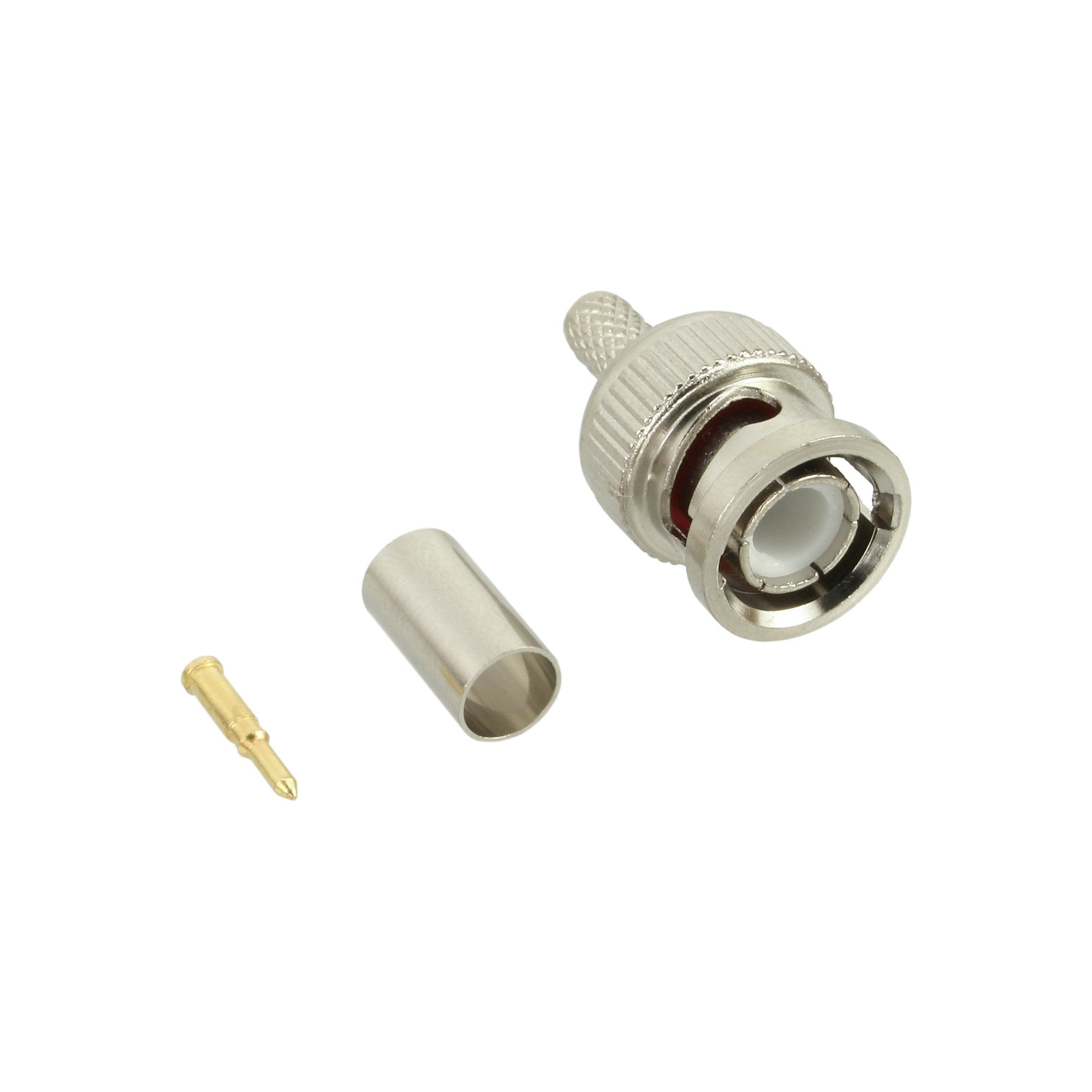 Enchufe De Crimpado Bnc Inline Para Cable De Video Rg59