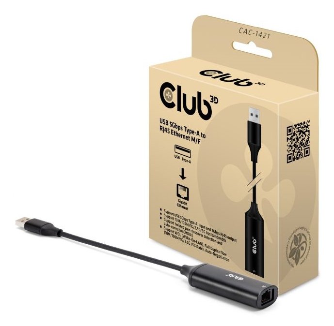 Club3d Adaptador Usb Typ A > Rj45 5gbps Retail