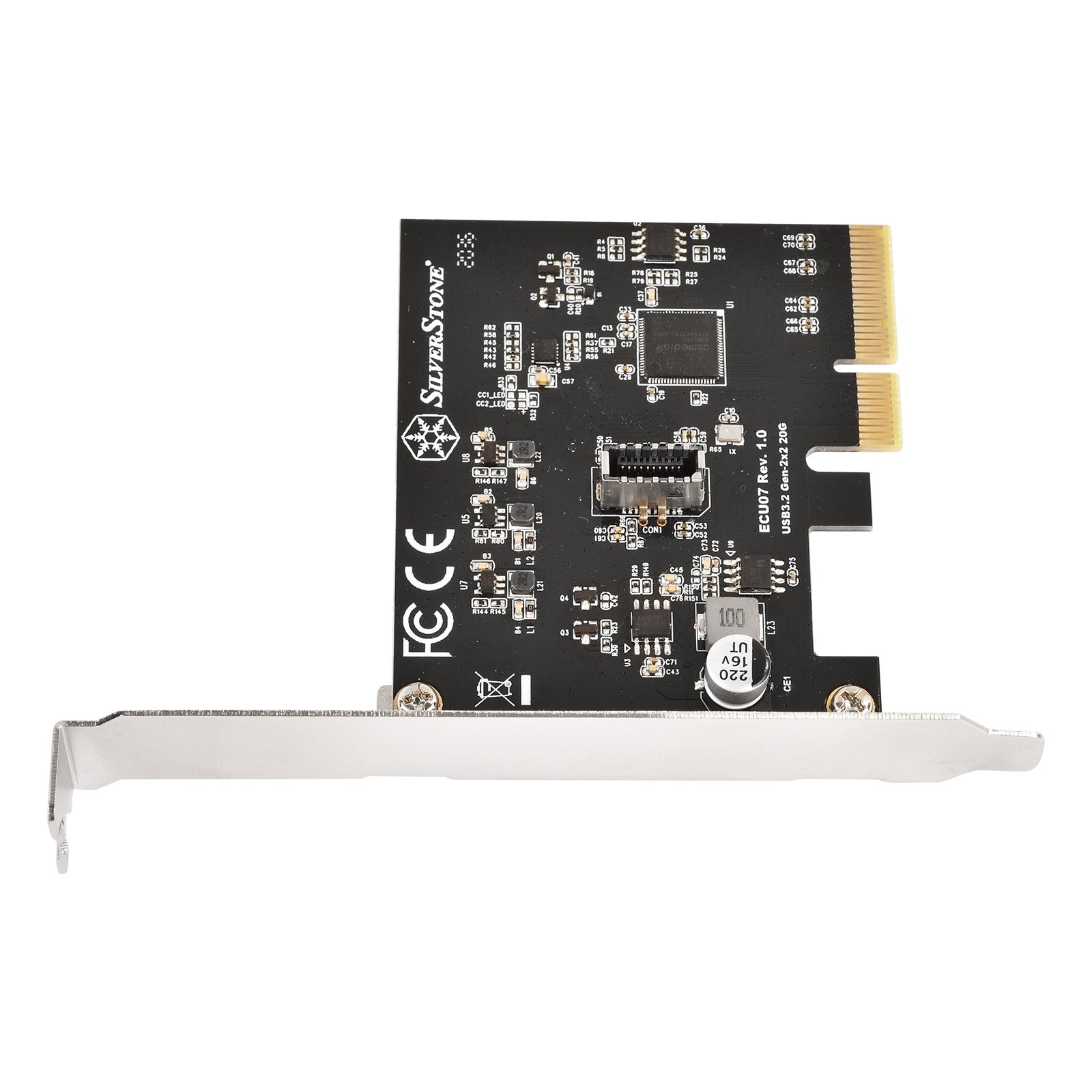EAN 4710679811444 - Silverstone ECU07 tarjeta y adaptador de interfaz Interno USB 3.2 Gen 2x2 Type-C imagen 16