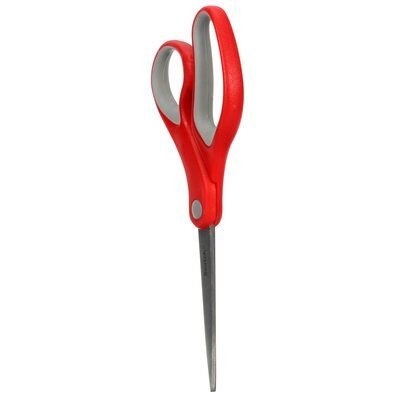 Scotch Tijeras Ergonomicas 20cm - Acero Inoxidable - Mango Ergonomico - Rojo