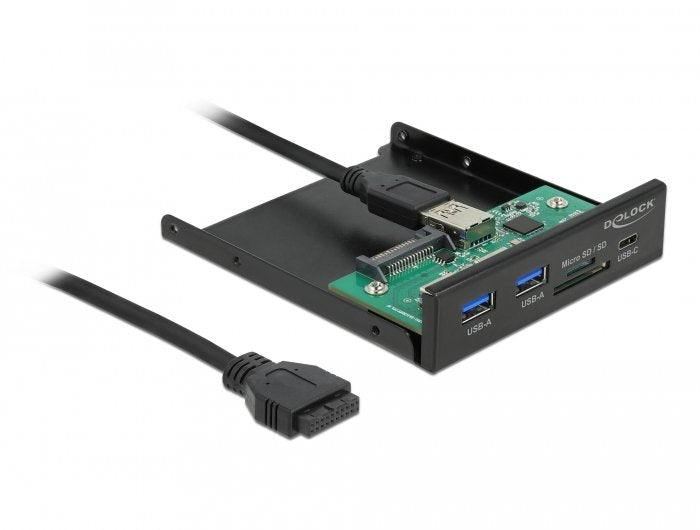 Front Panel 3.5? Usb 5 Gbps 1 X Usb Type-C + 2 X Usb Typ-A + Sd Und Micro Sd Slot