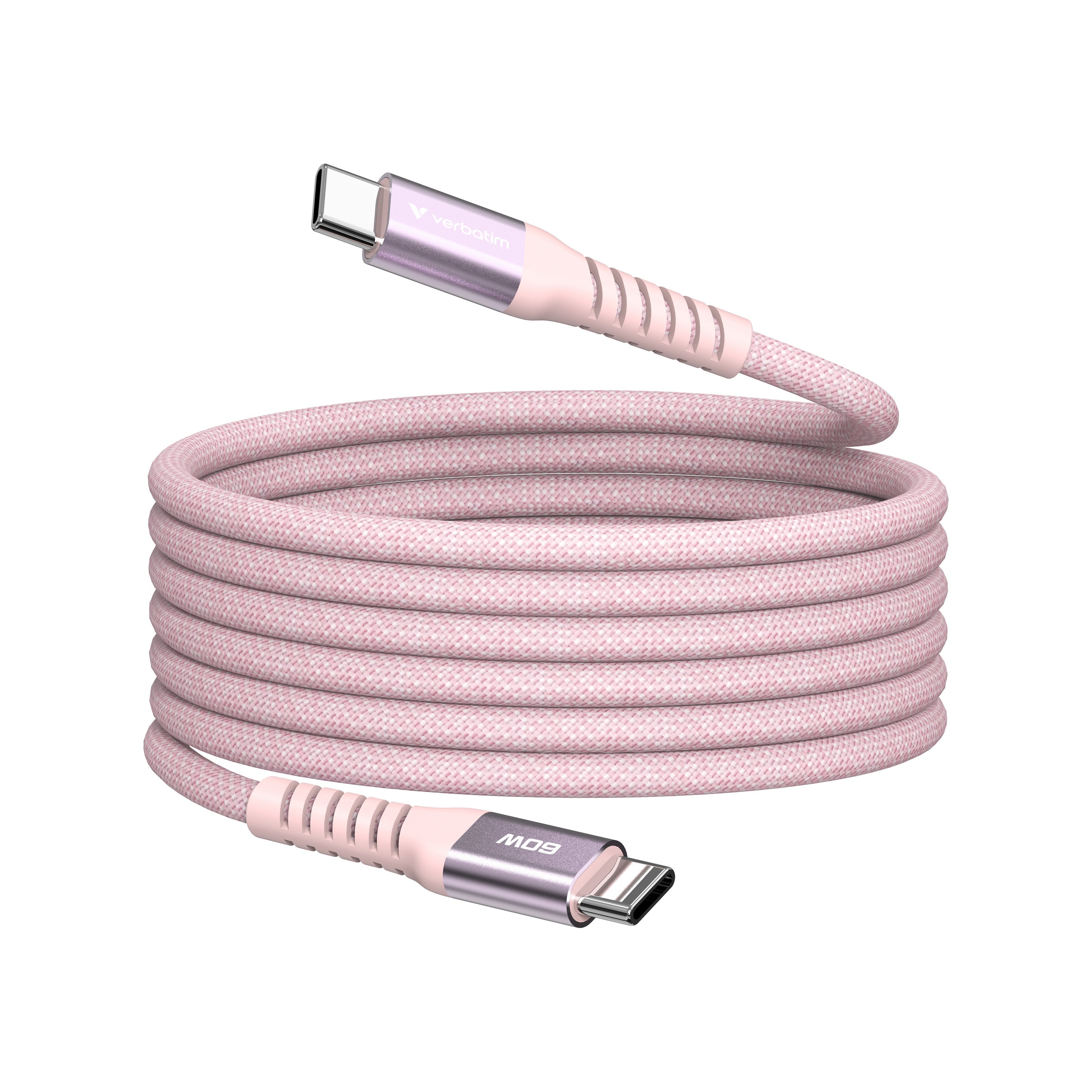 Verbatim Sync&Charge 60w 120cm Usb-C/Usb-C Magnetic Pink  31853