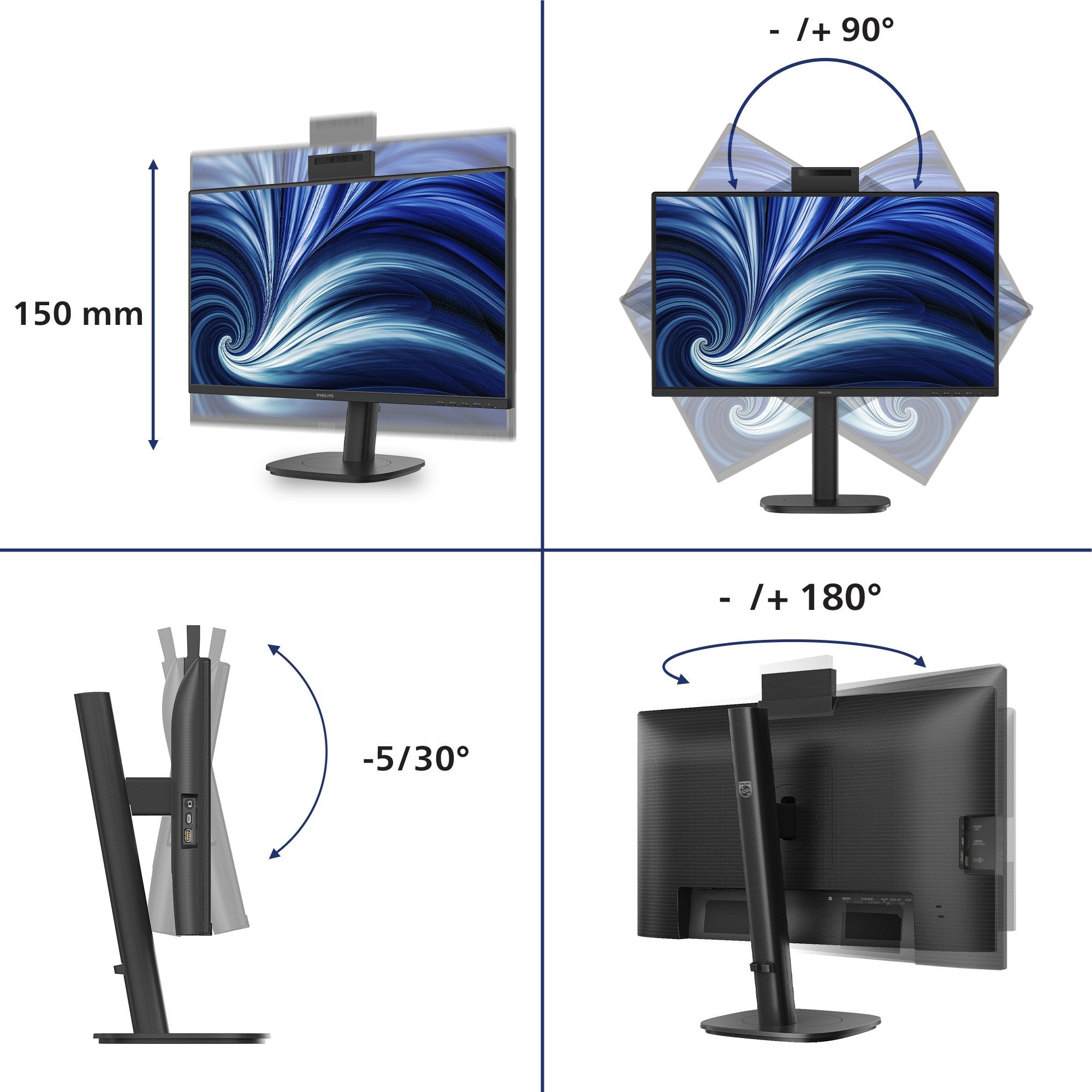 23 8' 16:9 Ips 120hz 1920x1080 Has 150mm D-Sub X 1  Hdmi X 1x 1.4 Dp X 1x 1.2