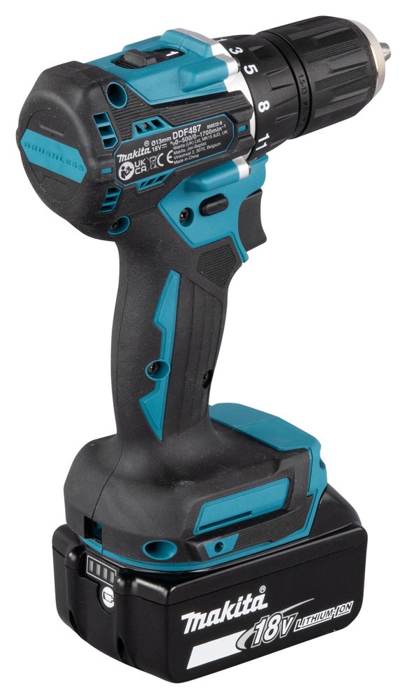 Makita Taladro Atornillador Inalámbrico Ddf487z, 18 Voltios Ddf487z