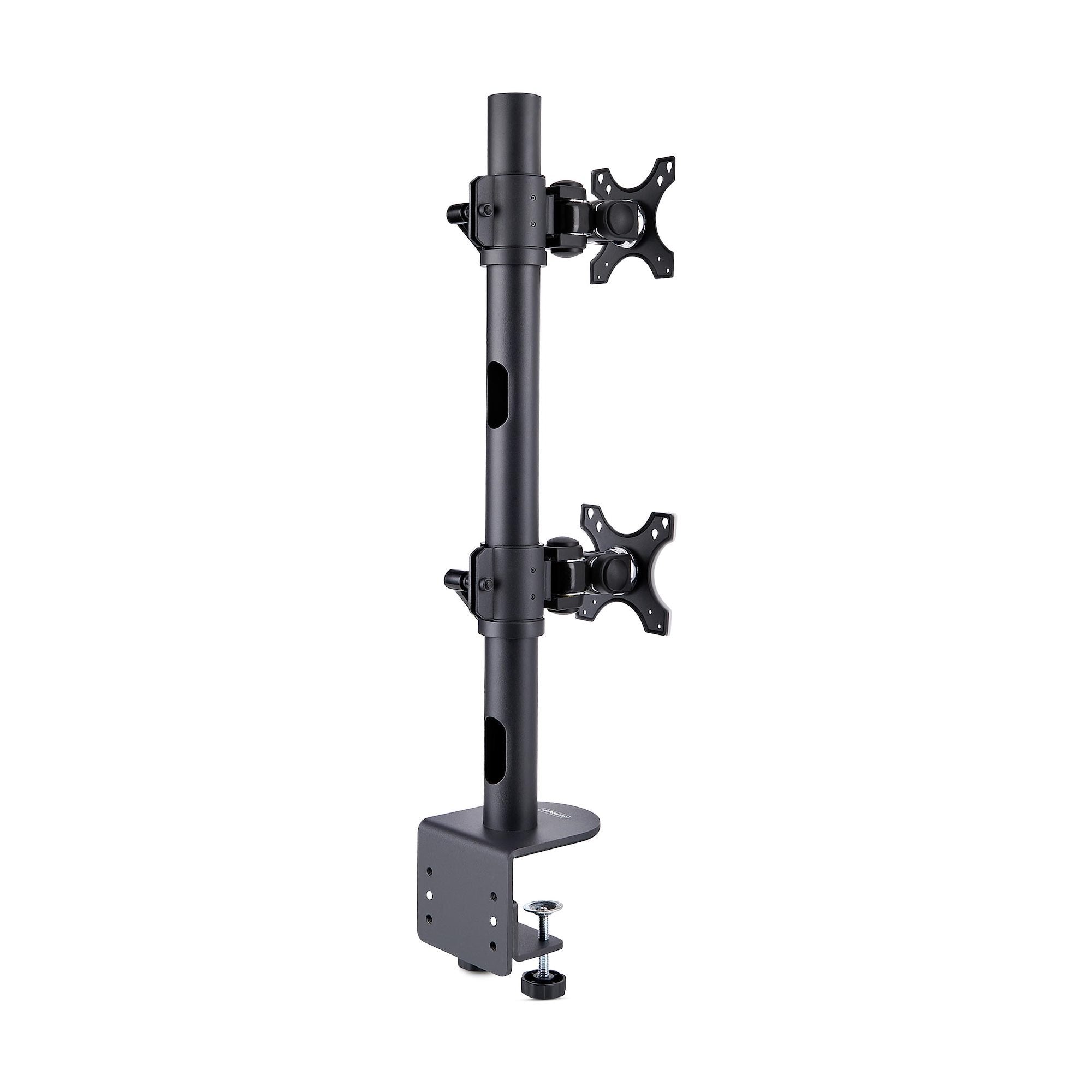 Startech.Com Dual Monitorhalterung 124,46cm 49zoll Fur 2 Vertikal Gestapelte Monitore 2x 16 Kg Vesa Bildschirmhalterung-Monitorarm