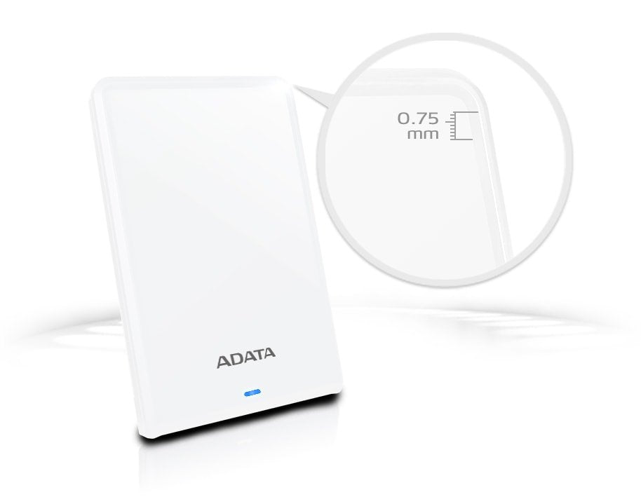 Disco Hdd Externo Adata Hv620s  2 Tb Usb Tipo A 3.2 Gen 1 (3.1 Gen 1) Blanco