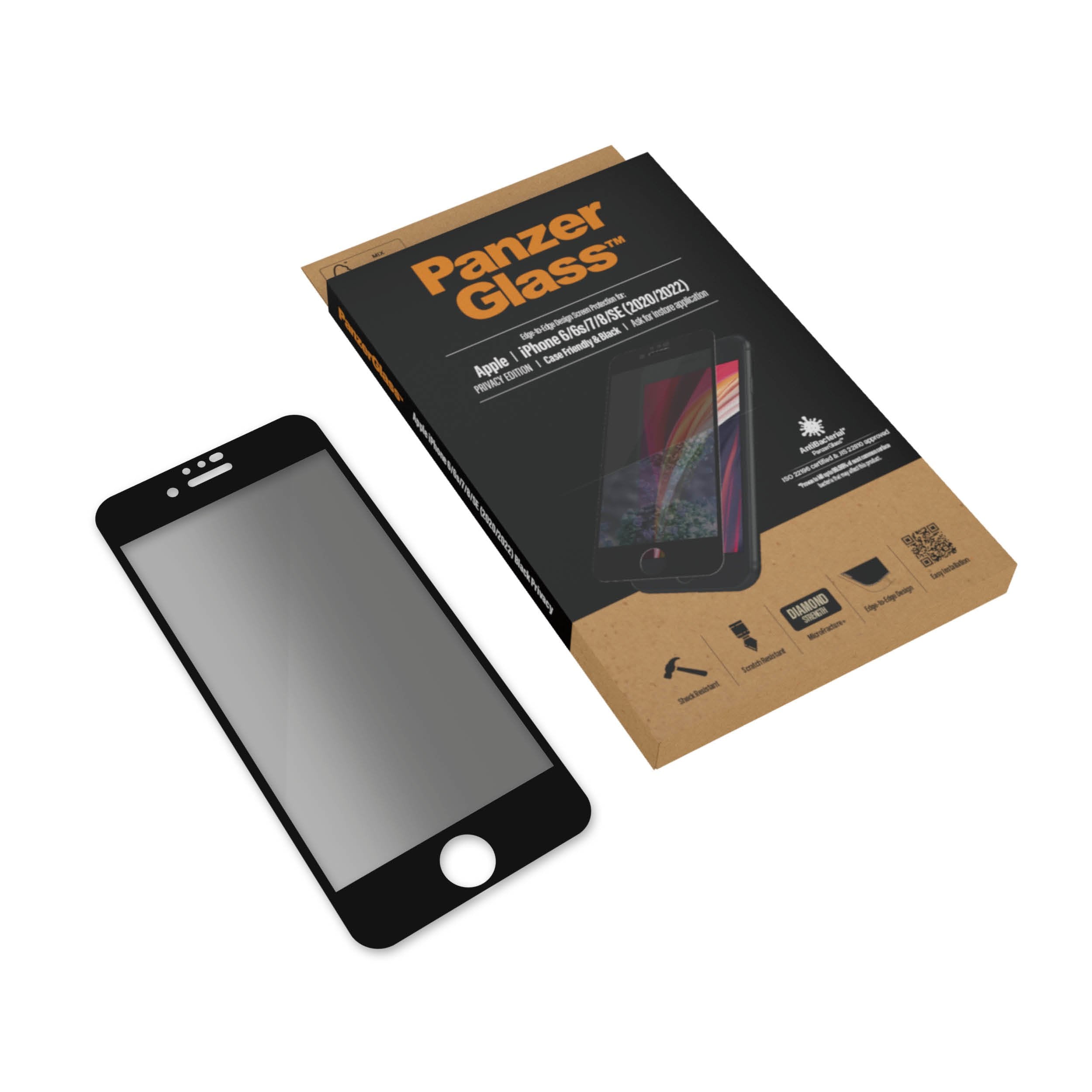 Panzerglass Apple Iphone 6/6s/7/8/Se (2020/2022) Cf Privacy Negro