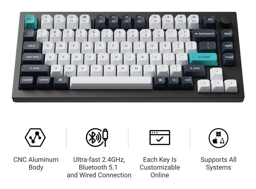 Keyboard Wrl Q1 Max Rgb/Carbon Black Q1m-M4 Keychron