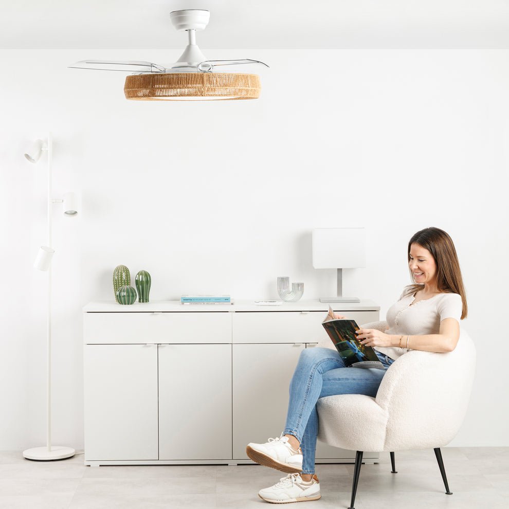 Ventilador  Pae Techo Taurus Polar Nature 30w 107cm 3 Aspas Retractiles 942123000