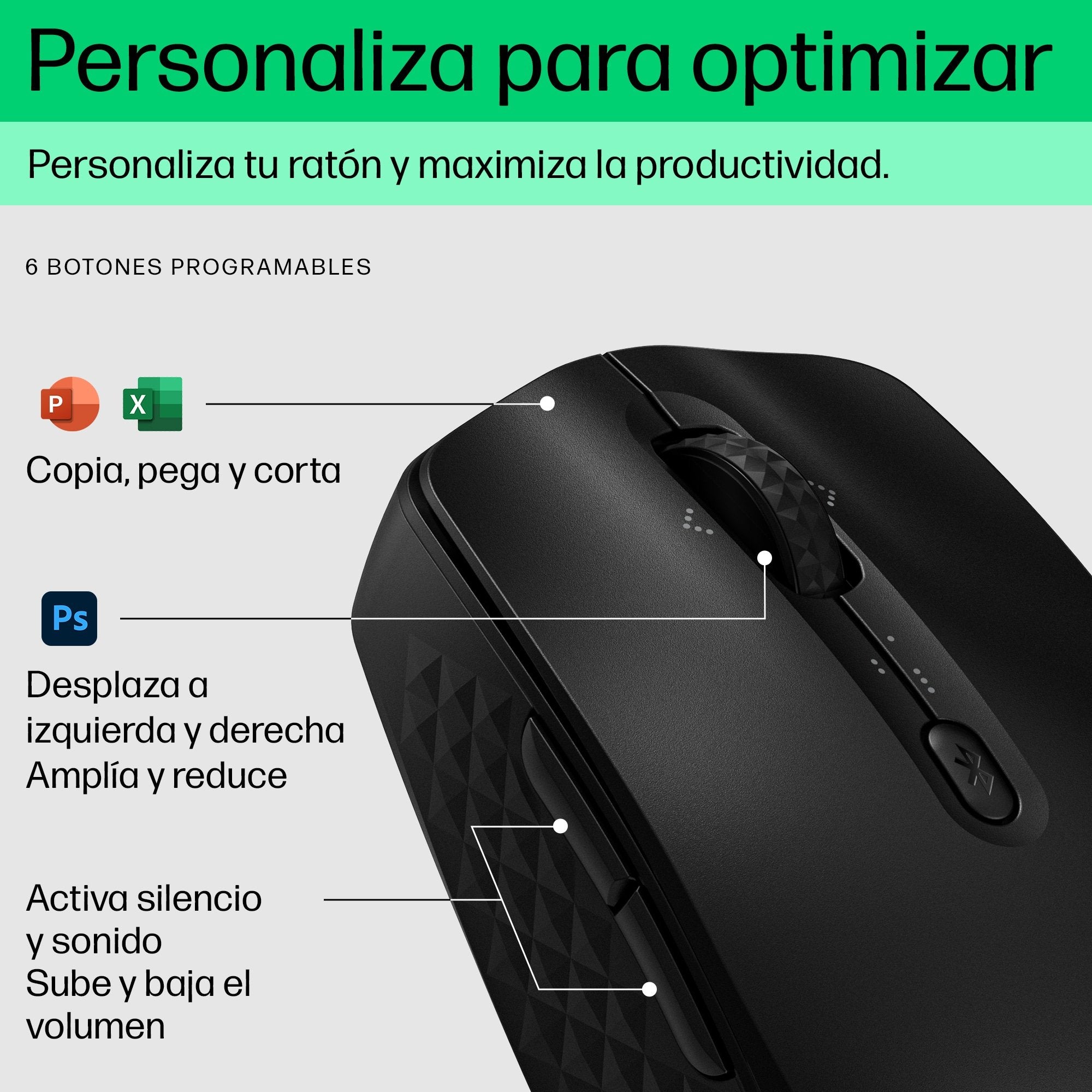 EAN 0197192652237 - HP 420 Programmable Bluetooth Mouse ratón Universal Ambidextro 4000 DPI imagen 14