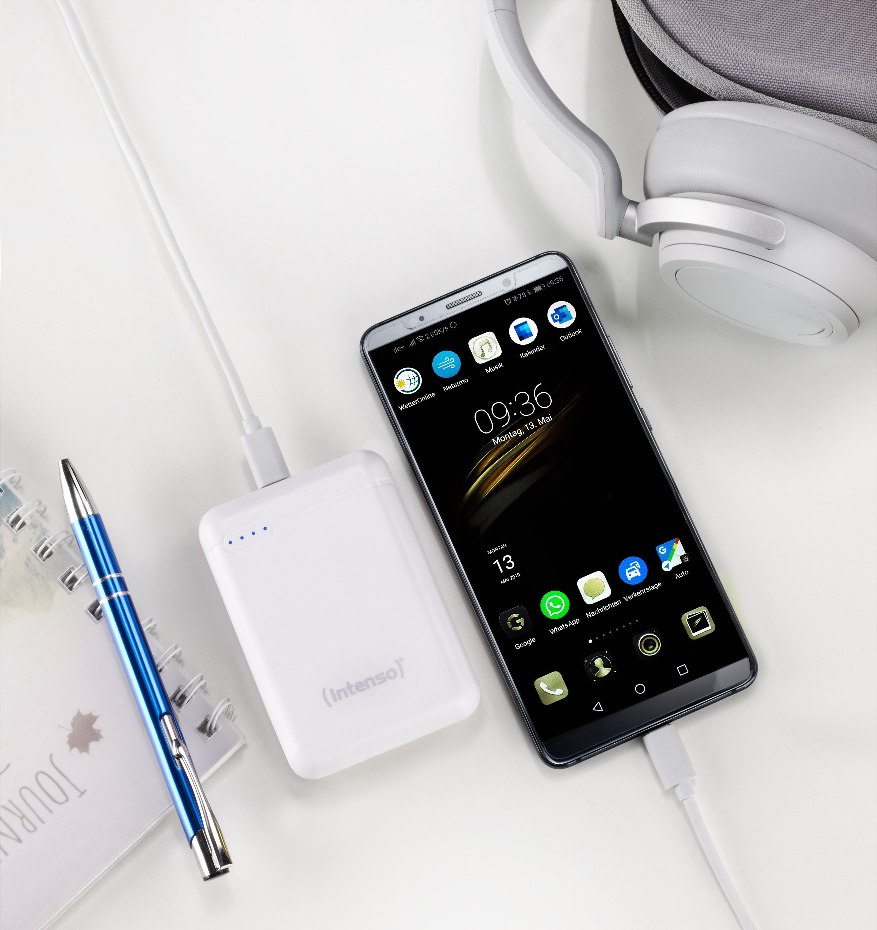 Intenso 7313530  Powerbank 10.000 Mah Blanco Slim