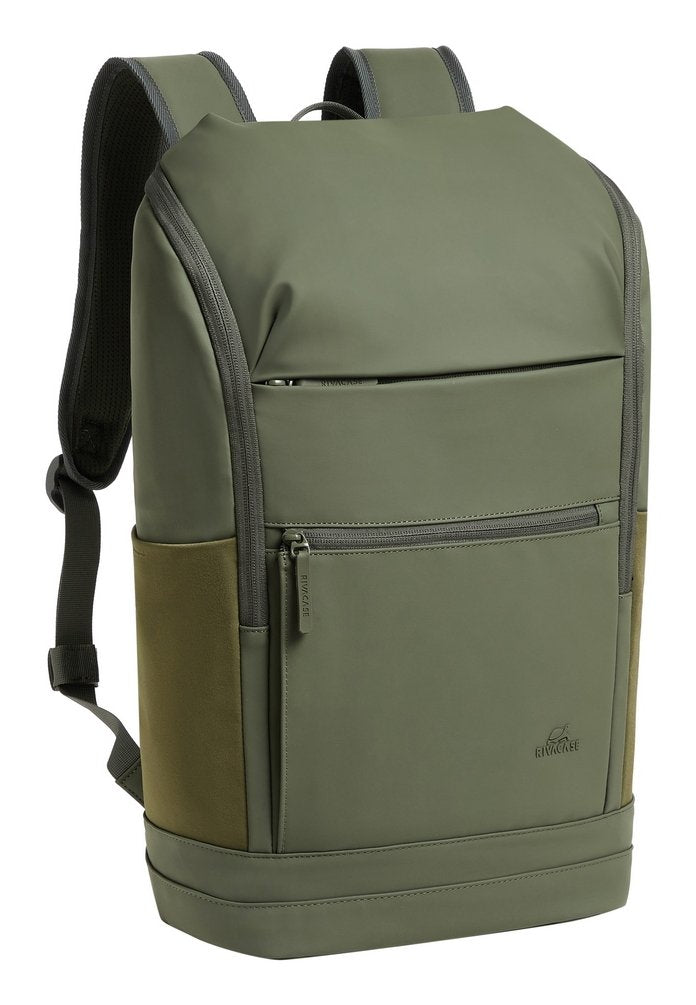 EAN 4260709015644 - Rivacase Eden mochila Mochila de viaje Oliva cuero PU, Poliéster, Tereftalato de polietileno reciclado (r imagen 2