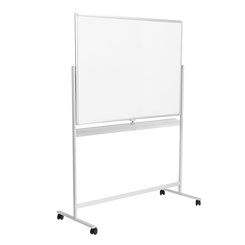 Dry Erase Whiteboard, Mobile,  Double-Sided, Metal, 120x80cm