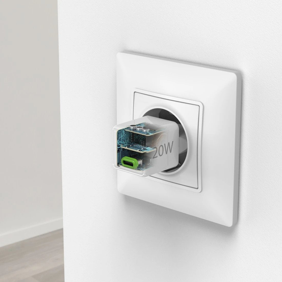 Hama Cargador Red Eléctrica Blanco Usb-C 20w Carga Rápida