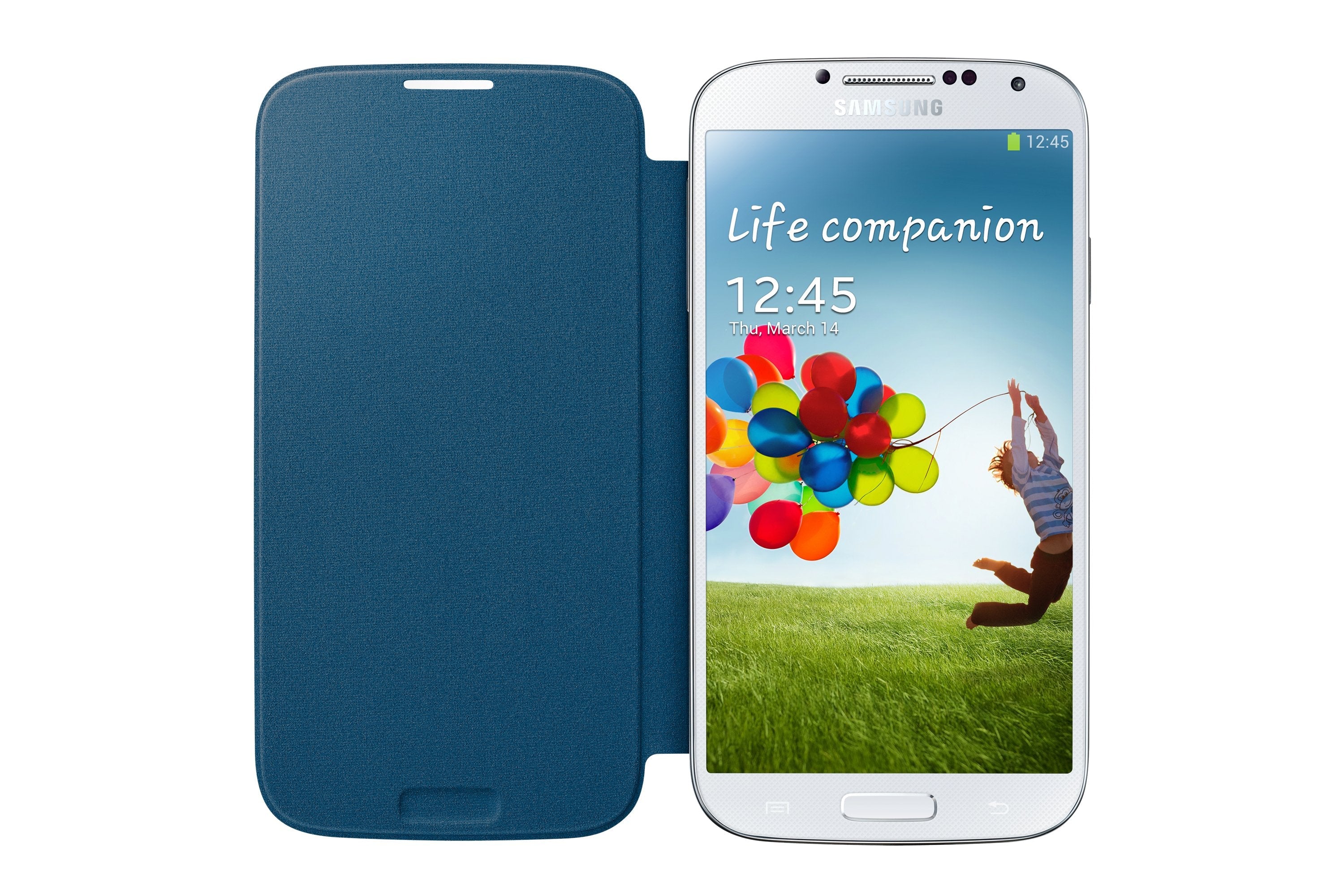 Funda Con Tapa Para Smartphone Samsung Galaxy S4 Blanca