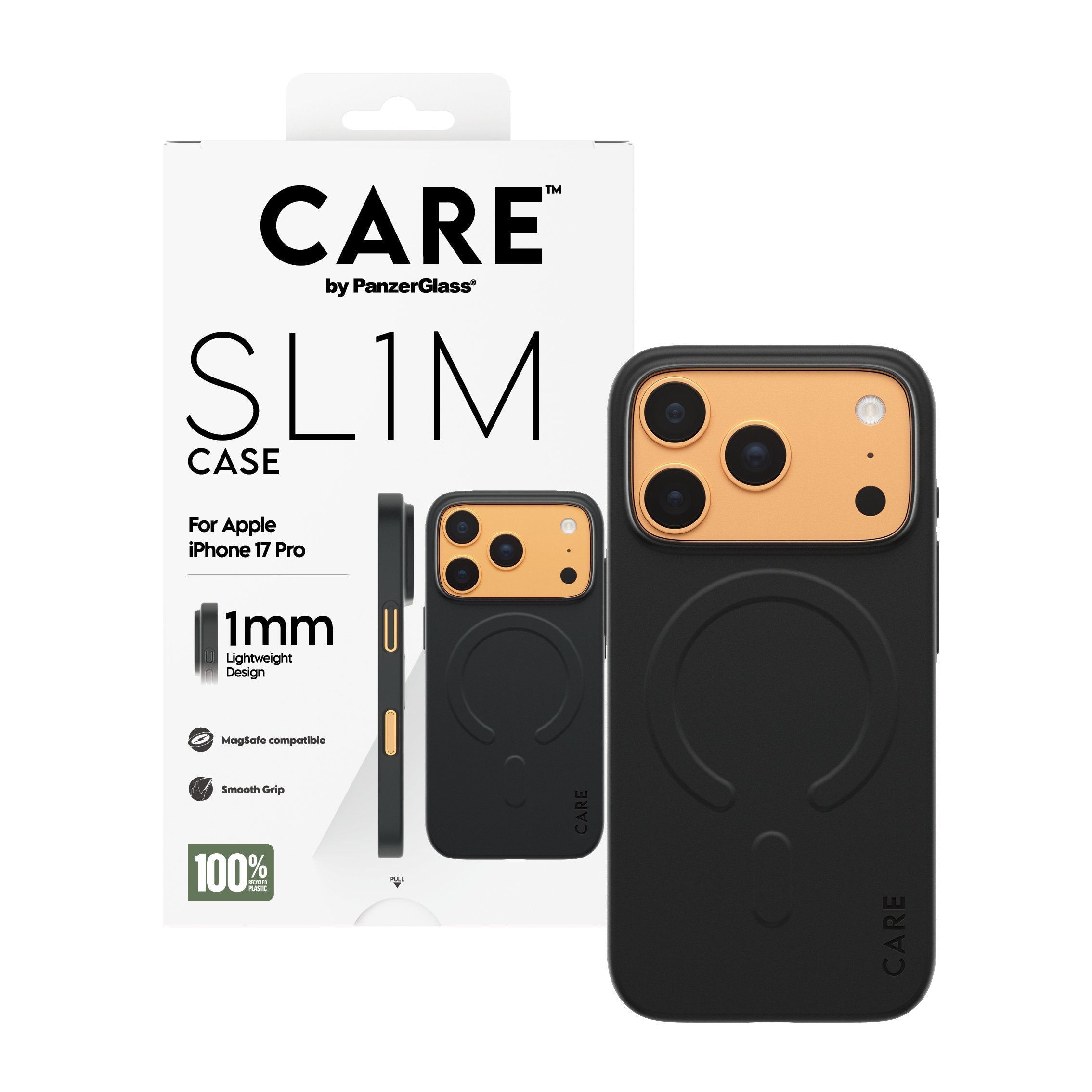 Panzerglass Care Sl1m Case Black W. Magsafe Ip 17 Pro