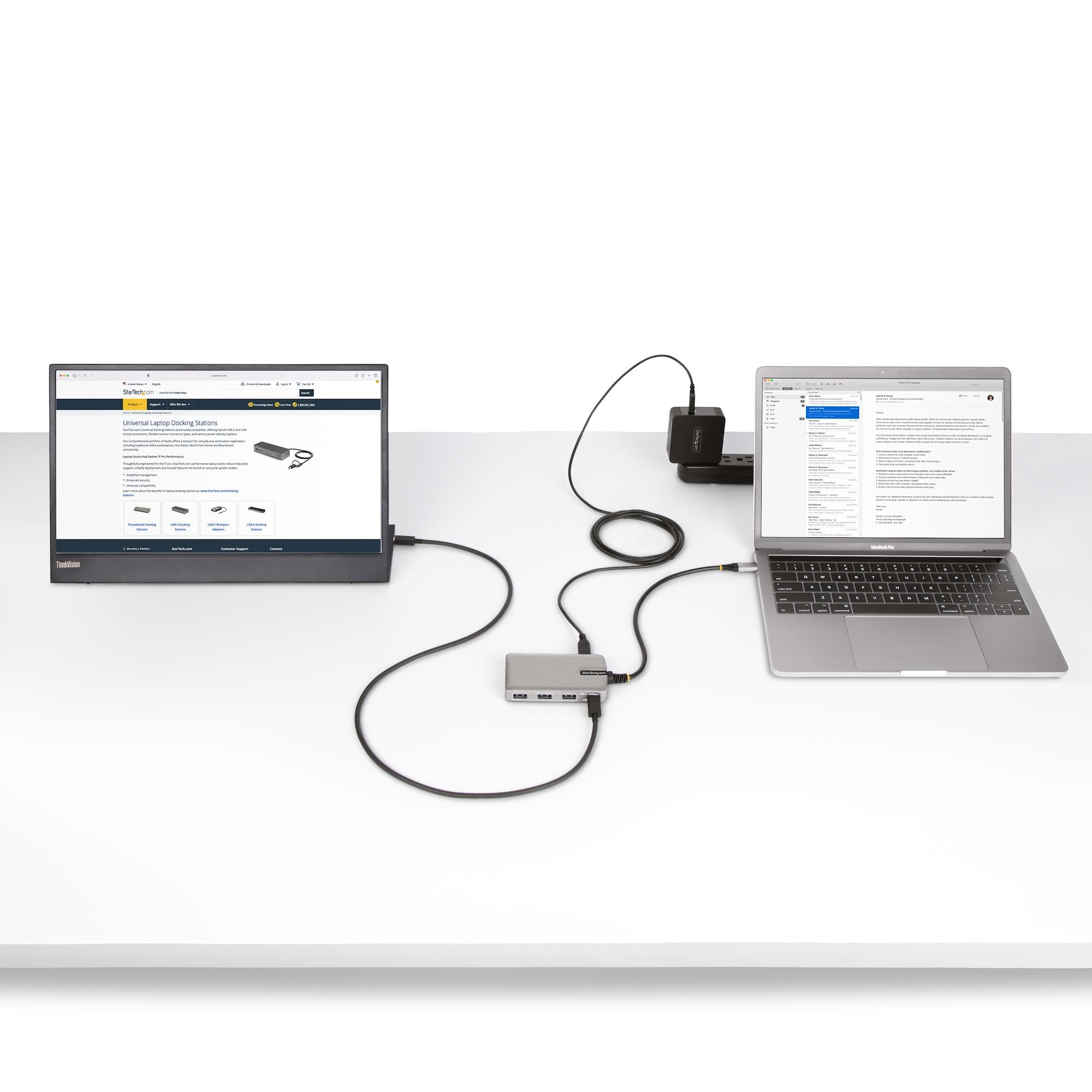 Startech.Com Hub Ladrón Usb-C De 4 Puertos Con Modo Alt De Dp Para Usb-C Y Salida De Vídeo De 4k 60hz - 3x Usb-A - 1x Usb Tipo C - Pd 100w - Usb 3.2 10gbps - Cable 30cm - Portátil